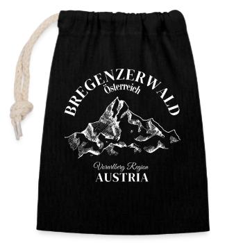 Bregenzerwald, Autriche, Autriche - Sac cadeau en coton avec cordon (14 x 20 cm) - noir - Devant