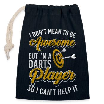 Dartspieler Scheibe Spieler Männer - Verschließbarer Geschenkbeutel aus Baumwolle (14x20cm) - Navy - Vorne
