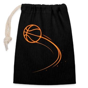 Basketball Basketballer Geschenkidee Baller Bball - Verschließbarer Geschenkbeutel aus Baumwolle (14x20cm) - Schwarz - Vorne