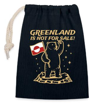 Groenland Interdit à vendre - T-shirt de protestation Polar Bear - Sac cadeau en coton avec cordon (14 x 20 cm) - bleu marine - Devant