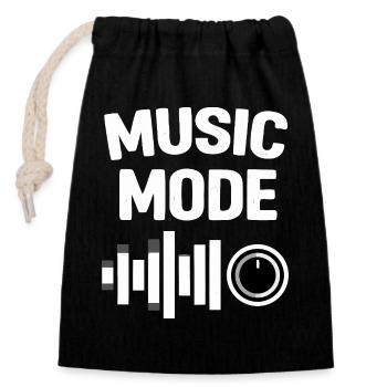 Music Mode On Equalizer - Verschließbarer Geschenkbeutel aus Baumwolle (14x20cm) - Schwarz - Vorne