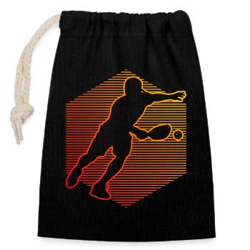 Pickleball player Idee für pickleball athlete Fans - Verschließbarer Geschenkbeutel aus Baumwolle (14x20cm) - Schwarz - Vorne