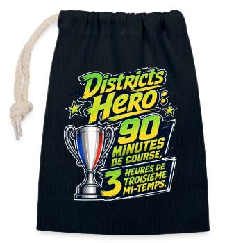 Districts Hero troisième mi-temps - Verschließbarer Geschenkbeutel aus Baumwolle (14x20cm) - Navy - Vorne