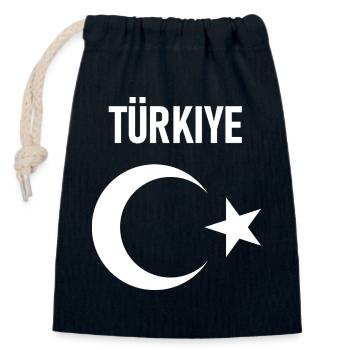 TÜRKEI TÜRKIYE TÜRKISCHE Europa Sport Fan - Verschließbarer Geschenkbeutel aus Baumwolle (14x20cm) - Navy - Vorne