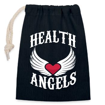 Health Angels doctor nurse emergency doctor - Closable cotton gift bag (14x20cm) - navy - Front