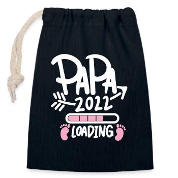 Papa 202 loading Tochter - Verschließbarer Geschenkbeutel aus Baumwolle (14x20cm) - Navy - Vorne