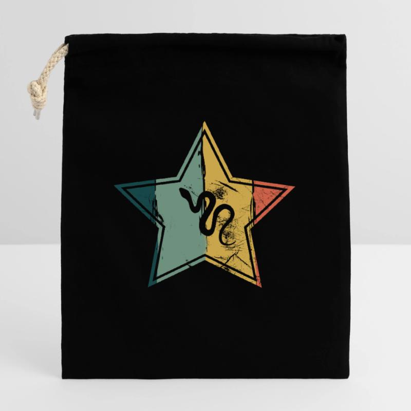 Snake Retro Reptile Python Gift idea Closable cotton gift bag (14x20cm)