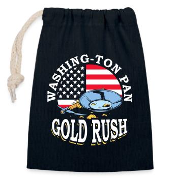 Washing-ton Pan Gold Rush Mining July 4 Miner - Closable cotton gift bag (14x20cm) - navy - Front