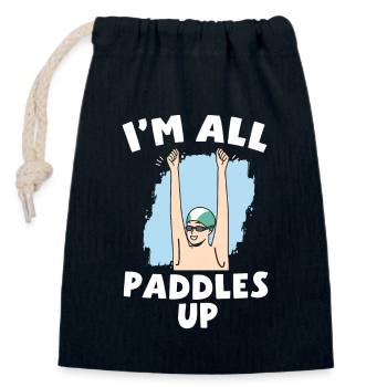 I'm All Paddles Up Athlet Schwimmer Wassersport - Verschließbarer Geschenkbeutel aus Baumwolle (14x20cm) - Navy - Vorne