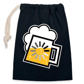 Bier Wird Geladen (Bierkrug Loading / Icon / /) - Verschließbarer Geschenkbeutel aus Baumwolle (14x20cm) - Navy - Vorne