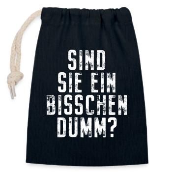 Sind Sie Ein Bisschen Dumm Misanthrop Smalltalk - Verschließbarer Geschenkbeutel aus Baumwolle (14x20cm) - Navy - Vorne