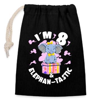8th Birthday Daughter Cute 8 Year Old Girl Gift - Verschließbarer Geschenkbeutel aus Baumwolle (14x20cm) - Schwarz - Vorne