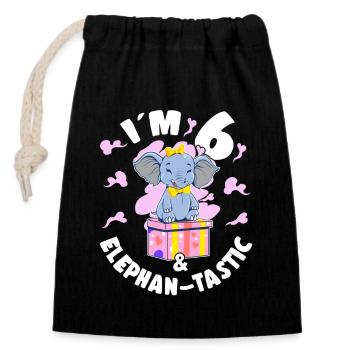 6th Birthday Daughter Cute 6 Year Old Girl Gift - Verschließbarer Geschenkbeutel aus Baumwolle (14x20cm) - Schwarz - Vorne