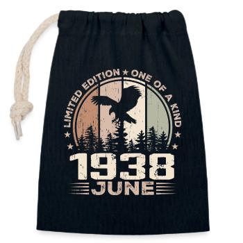 Unvergleichlich seit Juni 1938, 86. Jahrestag - Verschließbarer Geschenkbeutel aus Baumwolle (14x20cm) - Navy - Vorne
