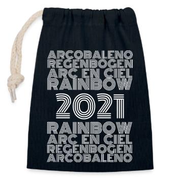 2021 - Closable cotton gift bag (14x20cm) - navy - Front