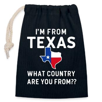 Texas State Texans Texas - Closable cotton gift bag (14x20cm) - navy - Front
