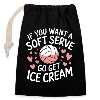 Volleyball Players Beach Volleyball Volleyball Players - Closable cotton gift bag (14x20cm) - black - Front