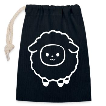 Sheep Sheep Lamb - Closable cotton gift bag (14x20cm) - navy - Front