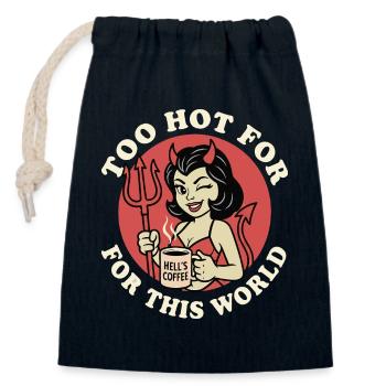 Too hot for this world - Closable cotton gift bag (14x20cm) - navy - Front