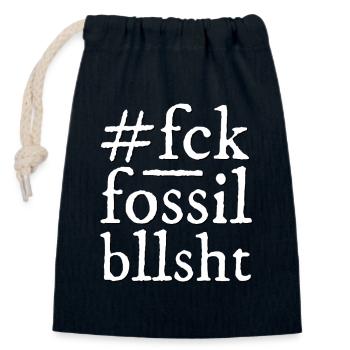 de faute fossile ! - Sac cadeau en coton avec cordon (14 x 20 cm) - bleu marine - Devant