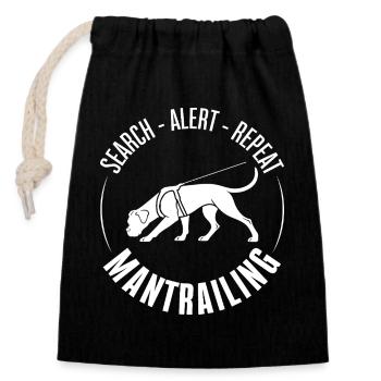 Boxer Chasseur de chiens Recherche de chiens Sports Wilsigns - Sac cadeau en coton avec cordon (14 x 20 cm) - noir - Devant