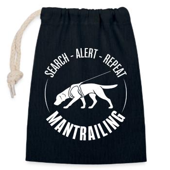 Labrador Mantrailing Hundesport Hunde Labbi  - Verschließbarer Geschenkbeutel aus Baumwolle (14x20cm) - Navy - Vorne