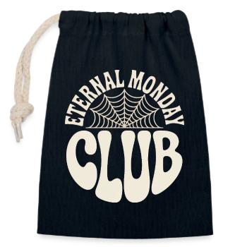Emerald Monday Club-Logo - Verschließbarer Geschenkbeutel aus Baumwolle (14x20cm) - Navy - Vorne