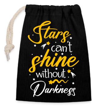 Stars Desire Astronomy Space - Closable cotton gift bag (14x20cm) - black - Front