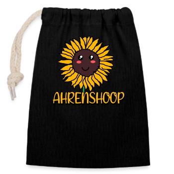 Ahrenshoop - Verschließbarer Geschenkbeutel aus Baumwolle (14x20cm) - Schwarz - Vorne