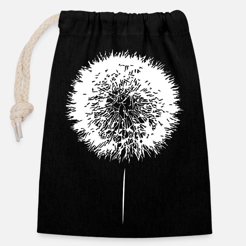 Dandelion Dandelion Seeds - Closable cotton gift bag (14x20cm) - black