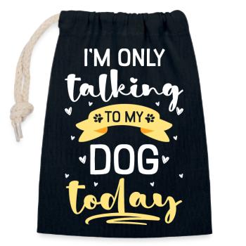 Hund Tierliebe Hundesport - Verschließbarer Geschenkbeutel aus Baumwolle (14x20cm) - Navy - Vorne