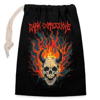 Dark Expressions - Closable cotton gift bag (14x20cm) - black - Front