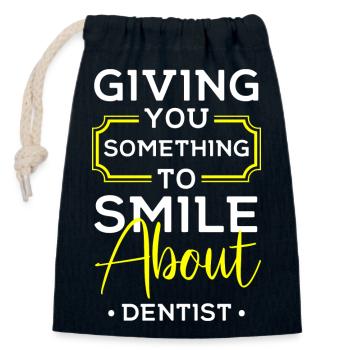 Dentist Toothbrush Orthopedist - Closable cotton gift bag (14x20cm) - navy - Front