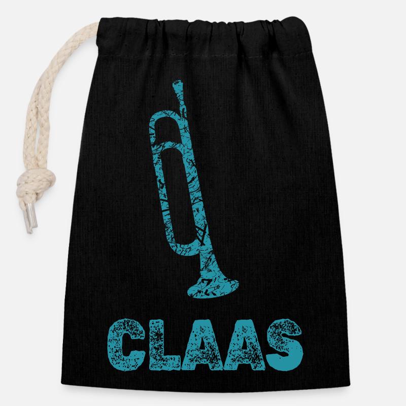 Claas - Sac cadeau en coton avec cordon (14 x 20 cm) - noir