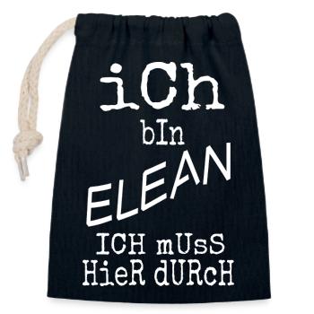 Geschenk für Elean - Verschließbarer Geschenkbeutel aus Baumwolle (14x20cm) - Navy - Vorne
