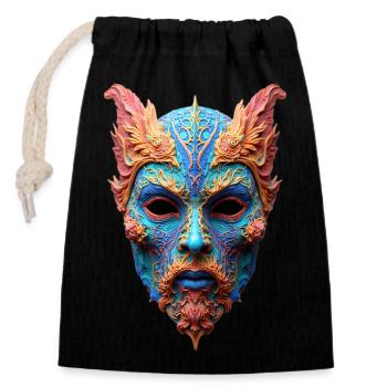 Norse God Odin - Closable cotton gift bag (14x20cm) - black - Front