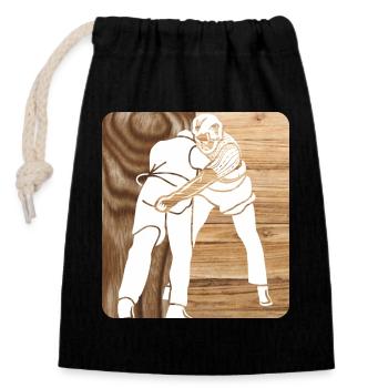 Trosenlupf Scgwingen swingers are made of hard wood - Closable cotton gift bag (14x20cm) - black - Front