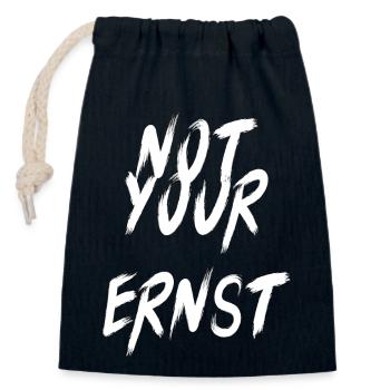 Not Your ERNST - Verschließbarer Geschenkbeutel aus Baumwolle (14x20cm) - Navy - Vorne