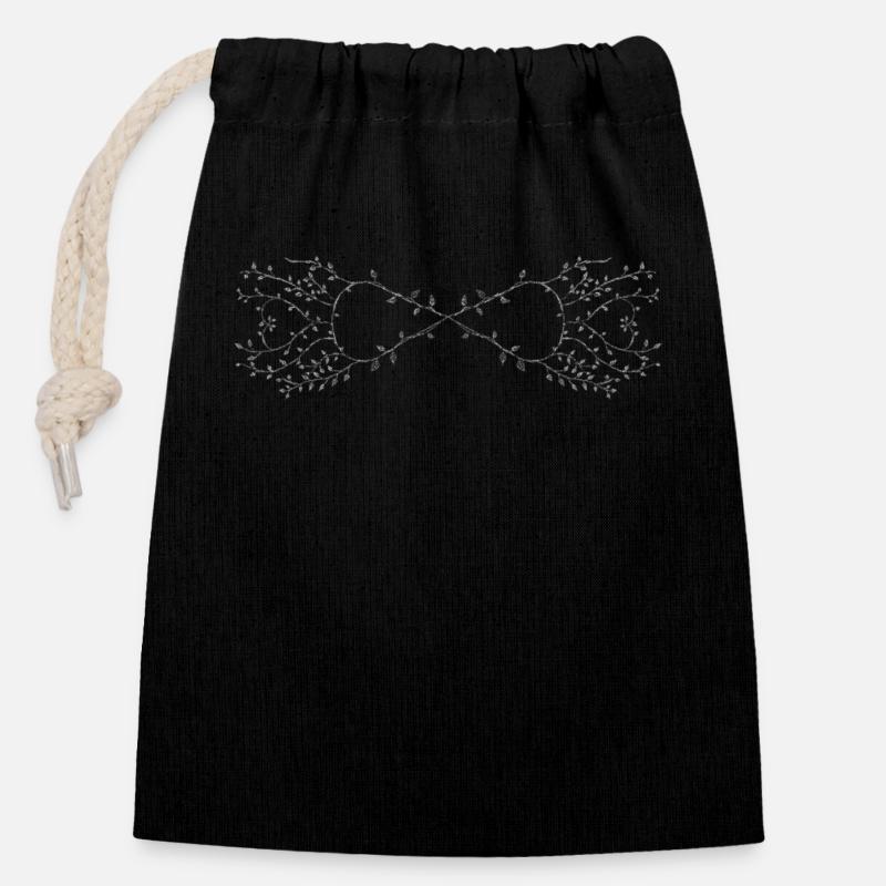 infinite - Closable cotton gift bag (14x20cm) - black