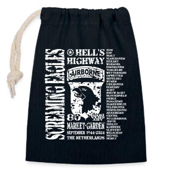 AVM 101st Airborne 80th Market Garden 1944 2024 - Closable cotton gift bag (14x20cm) - navy - Front