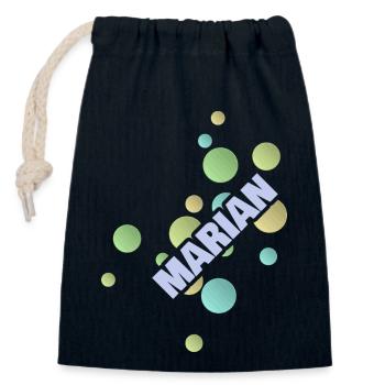 Marian en tant qu’université des sciences appliquées - Sac cadeau en coton avec cordon (14 x 20 cm) - bleu marine - Devant