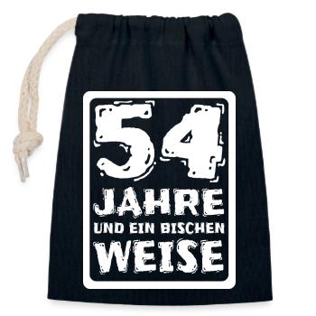 Proverb 54 - Closable cotton gift bag (14x20cm) - navy - Front