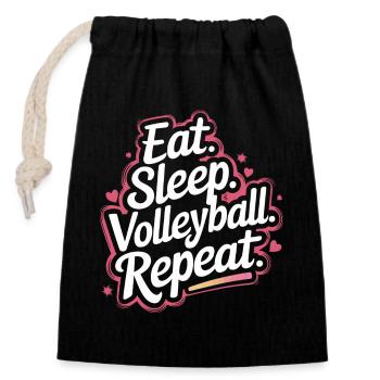 Volleyball Players Beach Volleyball Volleyball Players - Closable cotton gift bag (14x20cm) - black - Front