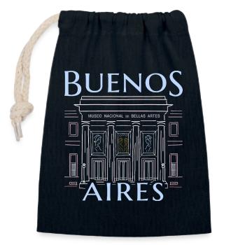 Buenos Aires, Argentina, Drawing Art Museum - Closable cotton gift bag (14x20cm) - navy - Front