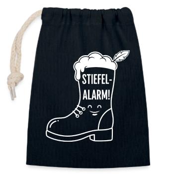 Boots Beer - Closable cotton gift bag (14x20cm) - navy - Front