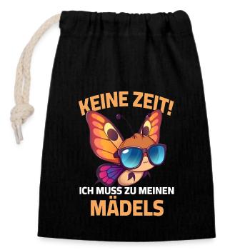 Papillon Jardin Dictons Lunettes De Soleil Jardinier - Sac cadeau en coton avec cordon (14 x 20 cm) - noir - Devant