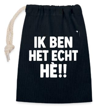 Ich bin es wirklich!! - Verschließbarer Geschenkbeutel aus Baumwolle (14x20cm) - Navy - Vorne