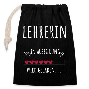 Formation des enseignants Formation des étudiants Formation professionnelle des enseignants - Sac cadeau en coton avec cordon (14 x 20 cm) - noir - Devant
