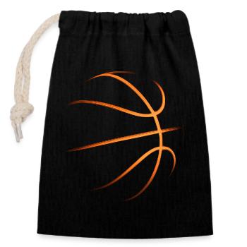 Basketball Basketballer Geschenkidee Baller Bball - Verschließbarer Geschenkbeutel aus Baumwolle (14x20cm) - Schwarz - Vorne