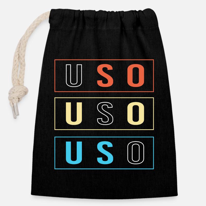 Samoa - Förslutningsbar presentpåse av bomull (14 x 20 cm) - svart